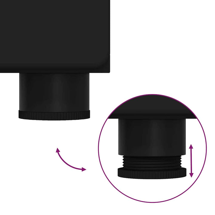 Highboard med dør FLORIN Sort 60 x 35 x 182 cm Konstrueret træ