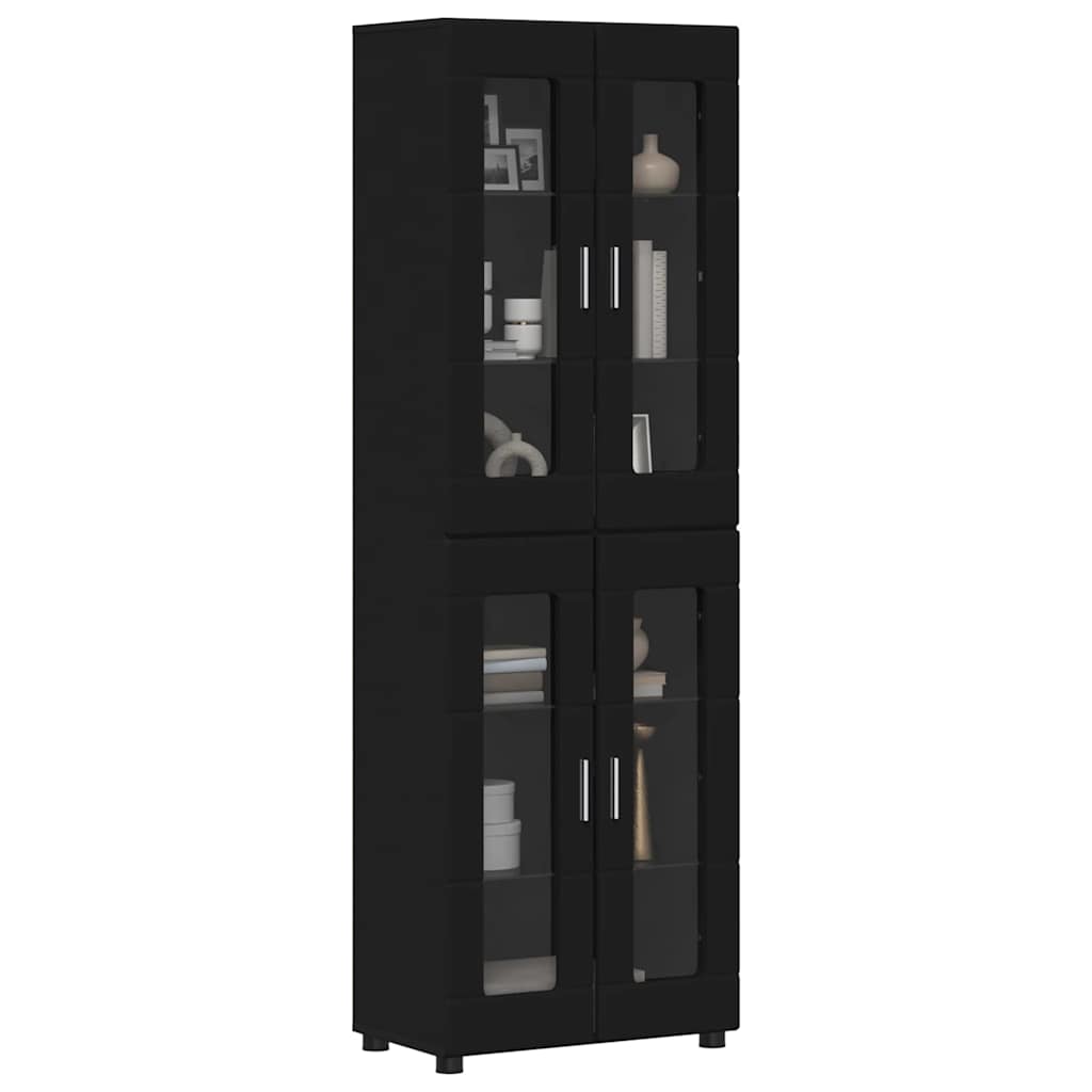 Highboard FLORIN 60 x 35 x 182 cm Sort Konstrueret træ