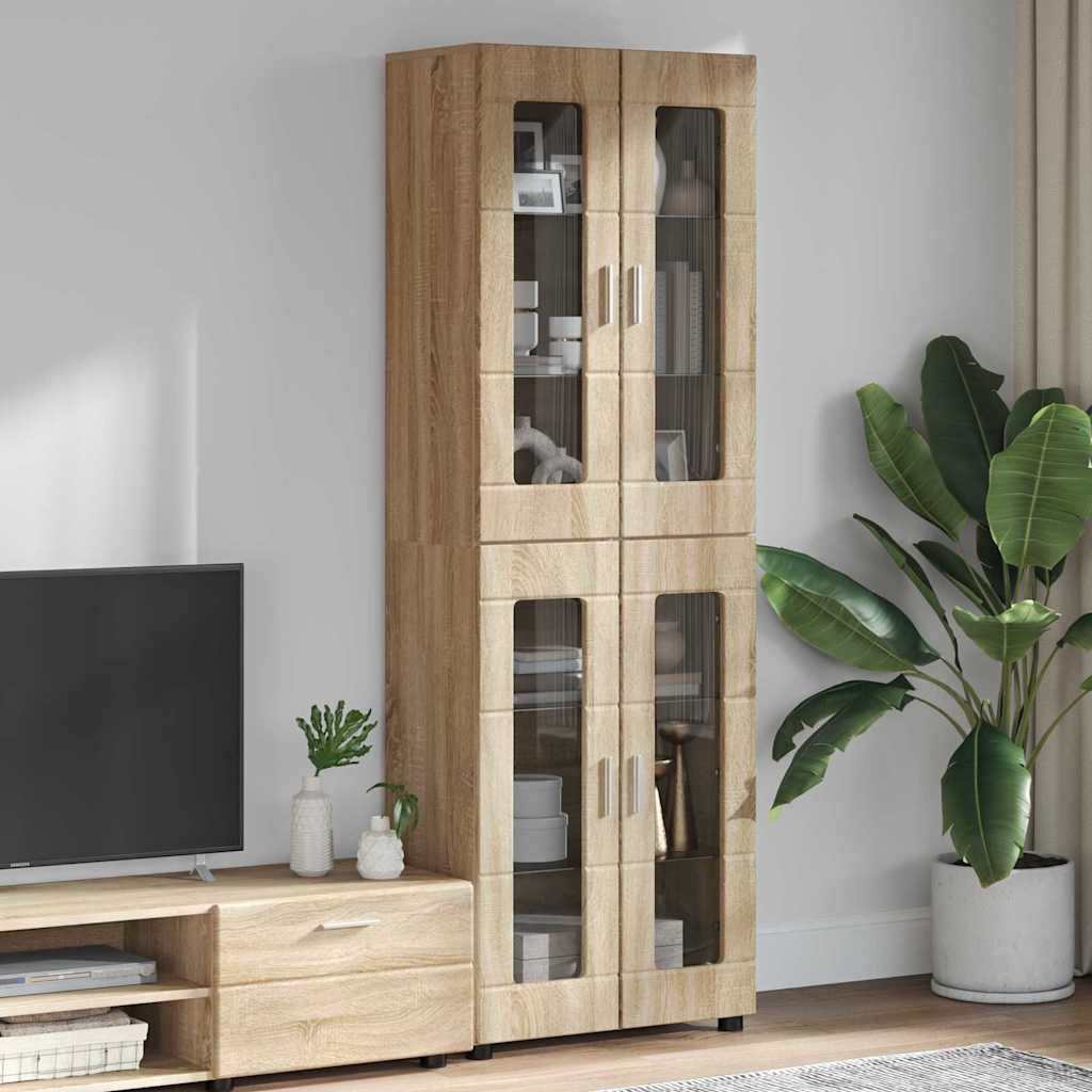 Highboard FLORIN 60 x 35 x 182 cm Sonoma eg Konstrueret træ