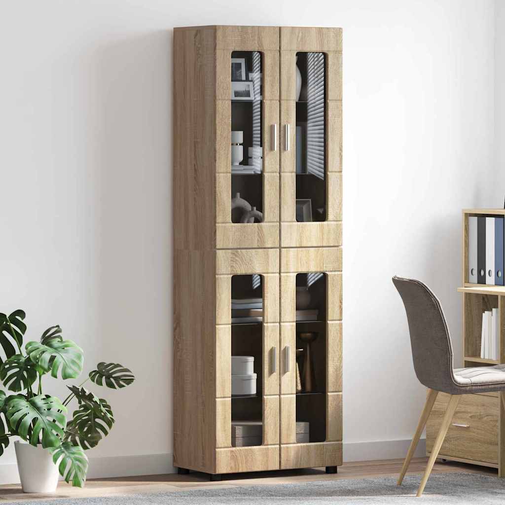 Highboard FLORIN 60 x 35 x 182 cm Sonoma eg Konstrueret træ