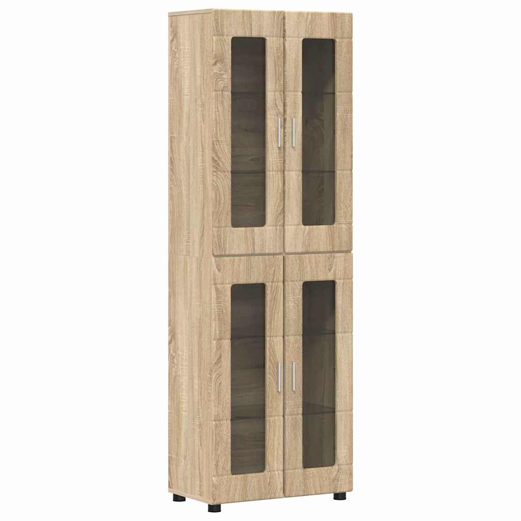 Highboard FLORIN 60 x 35 x 182 cm Sonoma eg Konstrueret træ