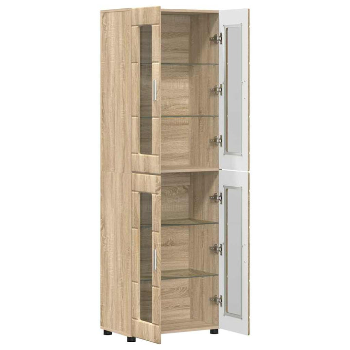 Highboard FLORIN 60 x 35 x 182 cm Sonoma eg Konstrueret træ