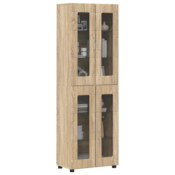 Highboard FLORIN 60 x 35 x 182 cm Sonoma eg Konstrueret træ