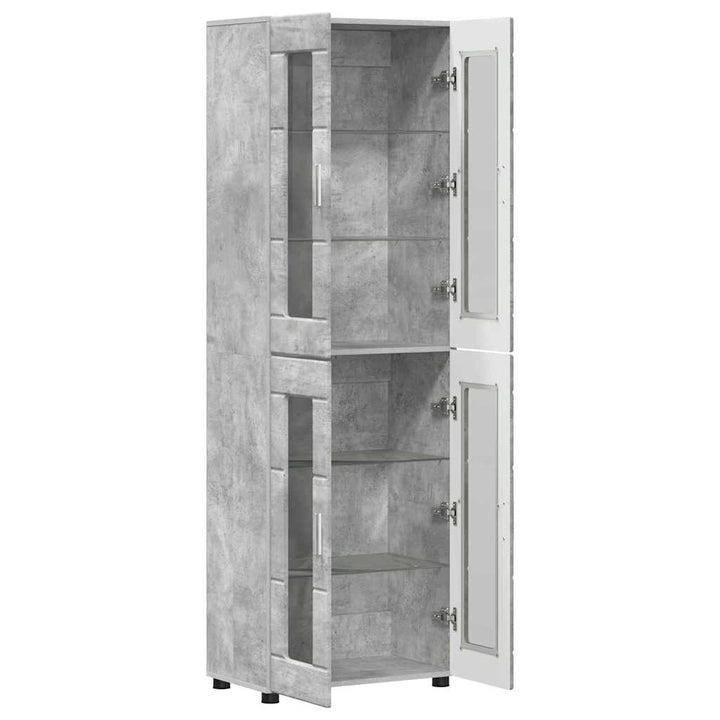 Highboard FLORIN 60 x 35 x 182 cm Beton Grå Konstrueret træ