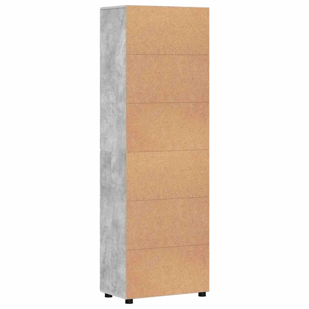 Highboard FLORIN 60 x 35 x 182 cm Beton Grå Konstrueret træ