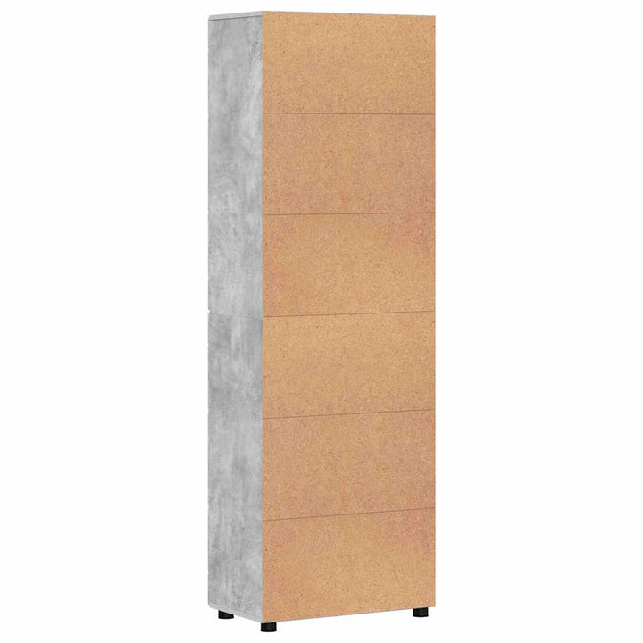Highboard FLORIN 60 x 35 x 182 cm Beton Grå Konstrueret træ