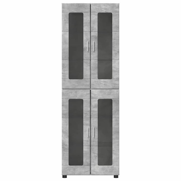 Highboard FLORIN 60 x 35 x 182 cm Beton Grå Konstrueret træ