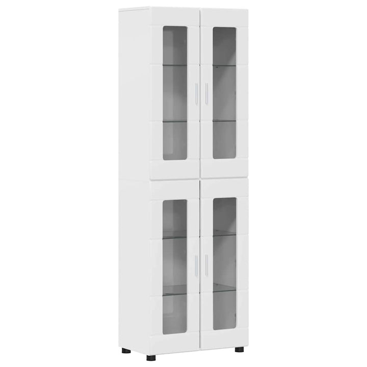 Highboard FLORIN 60 x 35 x 182 cm Høj gloss hvid