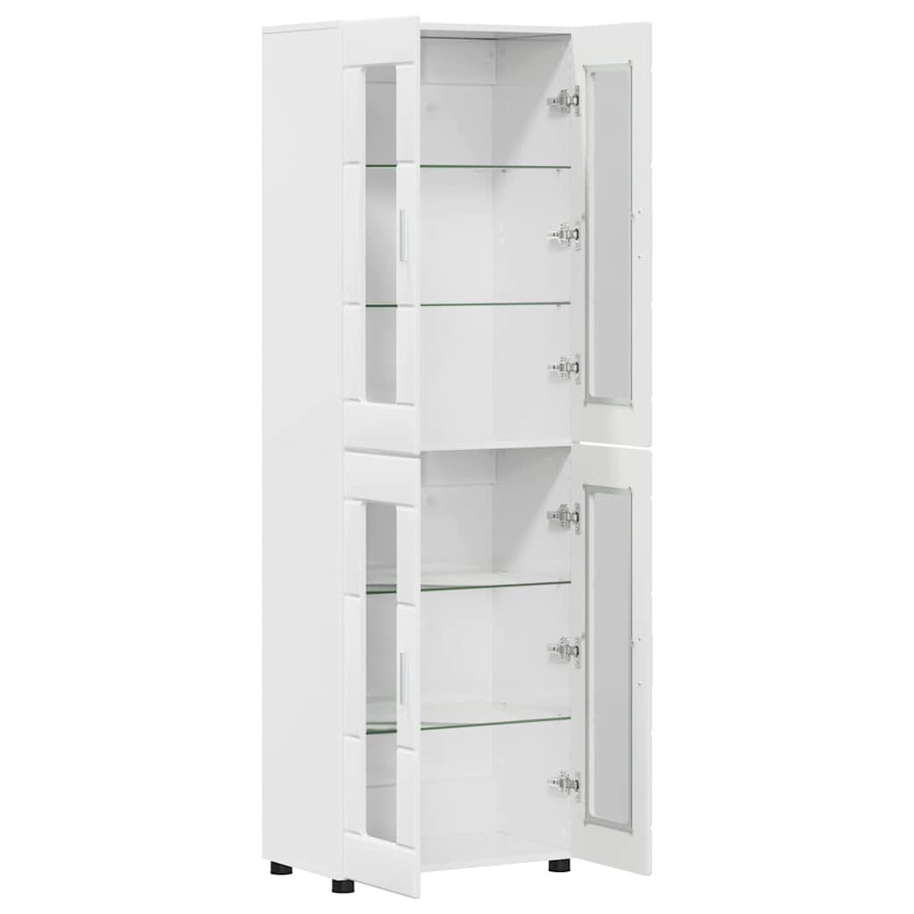 Highboard FLORIN 60 x 35 x 182 cm Høj gloss hvid