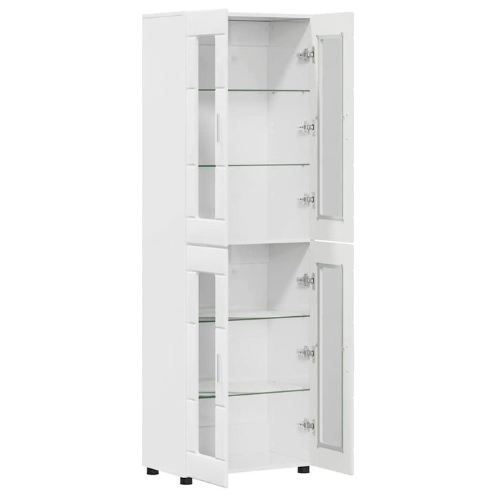 Highboard FLORIN 60 x 35 x 182 cm Høj gloss hvid