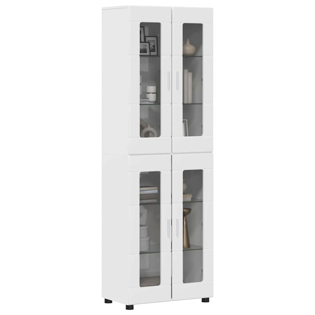 Highboard FLORIN 60 x 35 x 182 cm Høj gloss hvid