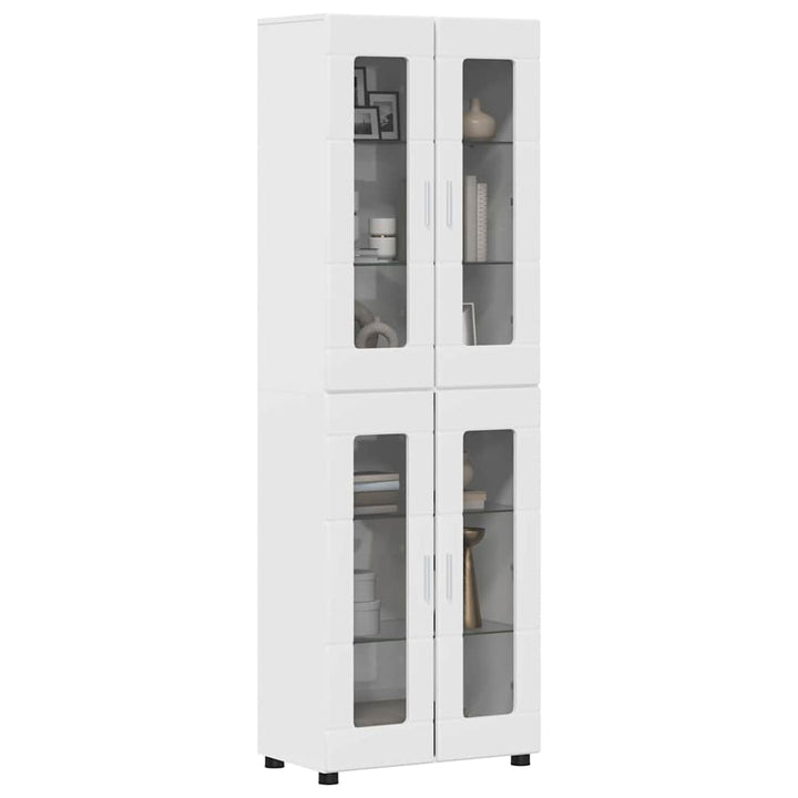 Highboard FLORIN 60 x 35 x 182 cm Høj gloss hvid
