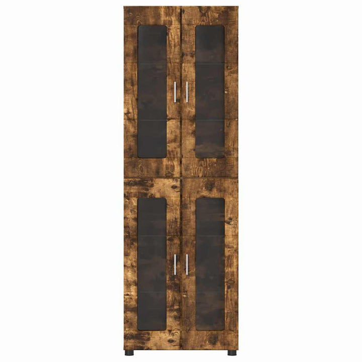 Highboard FLORIN 60 x 35 x 182 cm Røget eg Konstrueret træ