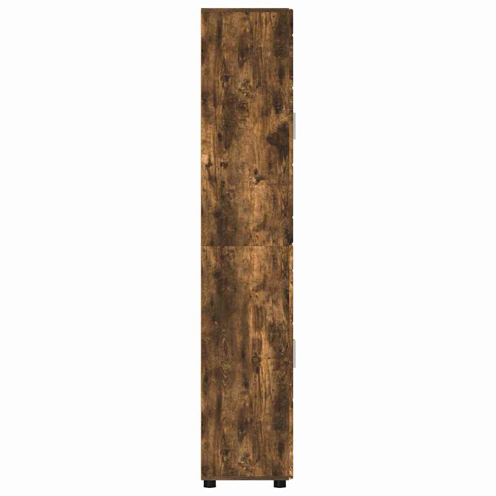 Highboard FLORIN 60 x 35 x 182 cm Røget eg Konstrueret træ