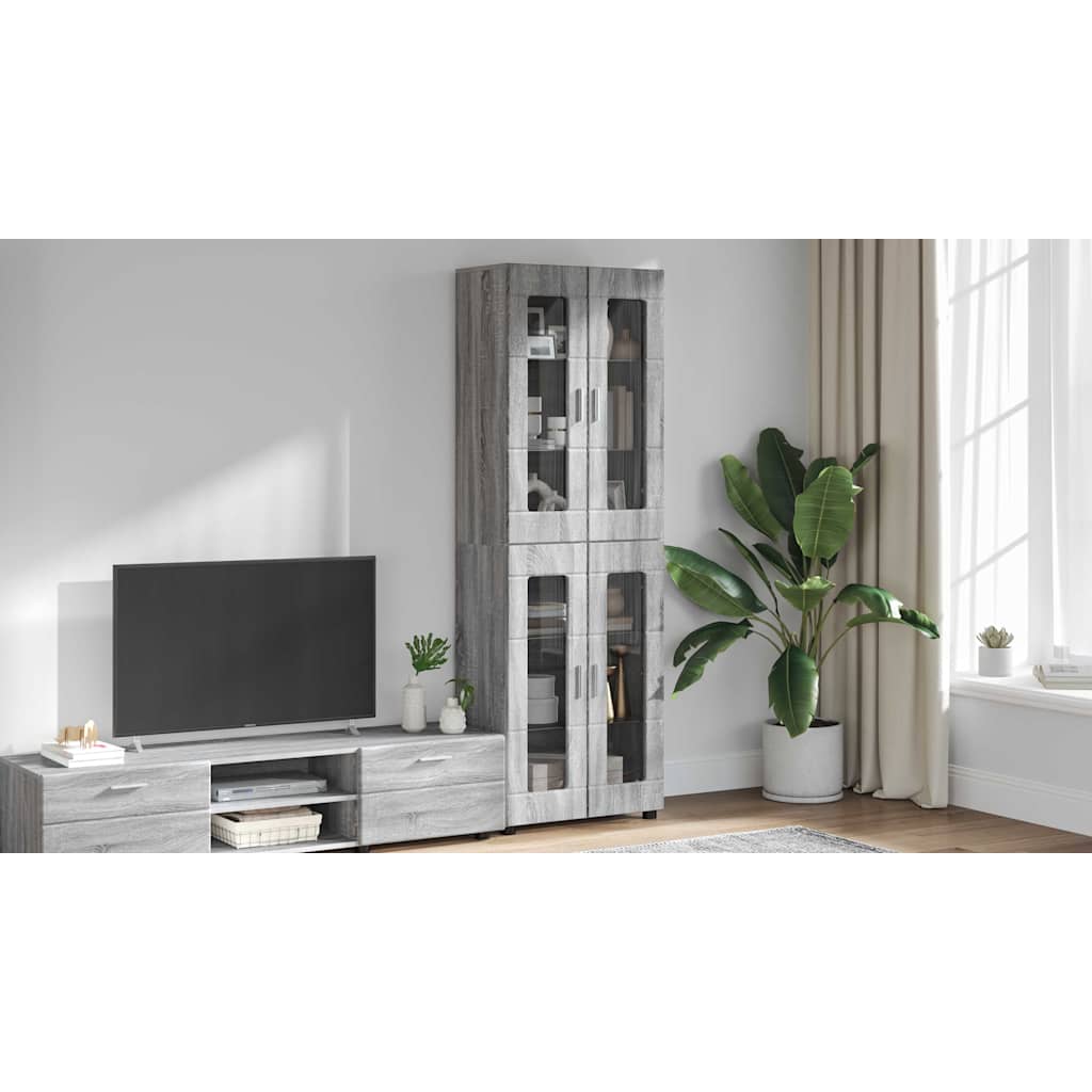 Highboard FLORIN Grå Sonoma 60 x 35 x 182 cm Konstrueret træ