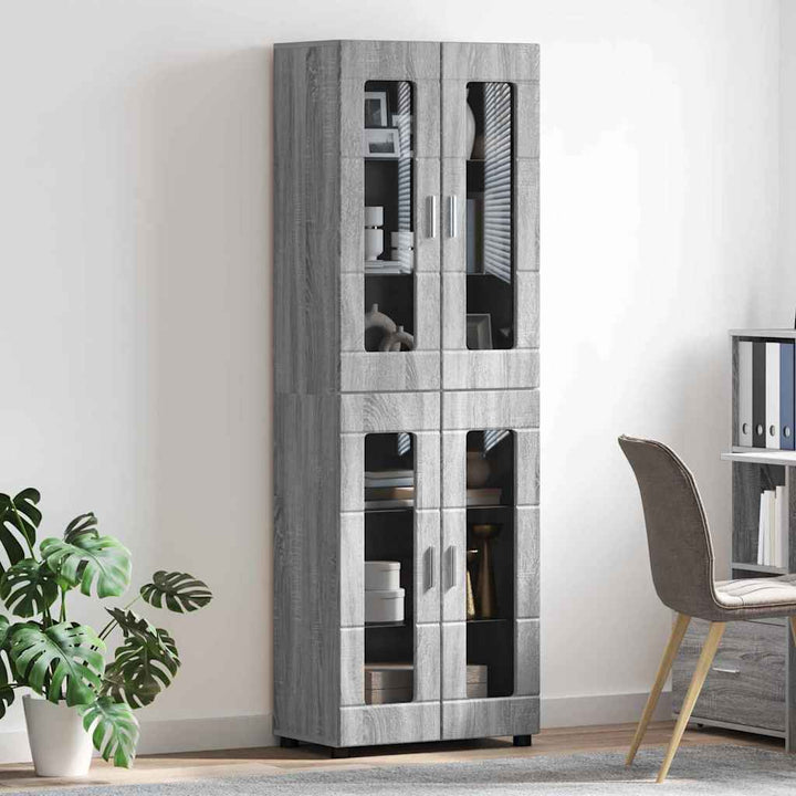 Highboard FLORIN 60 x 35 x 182 cm Grå Sonoma Konstrueret træ