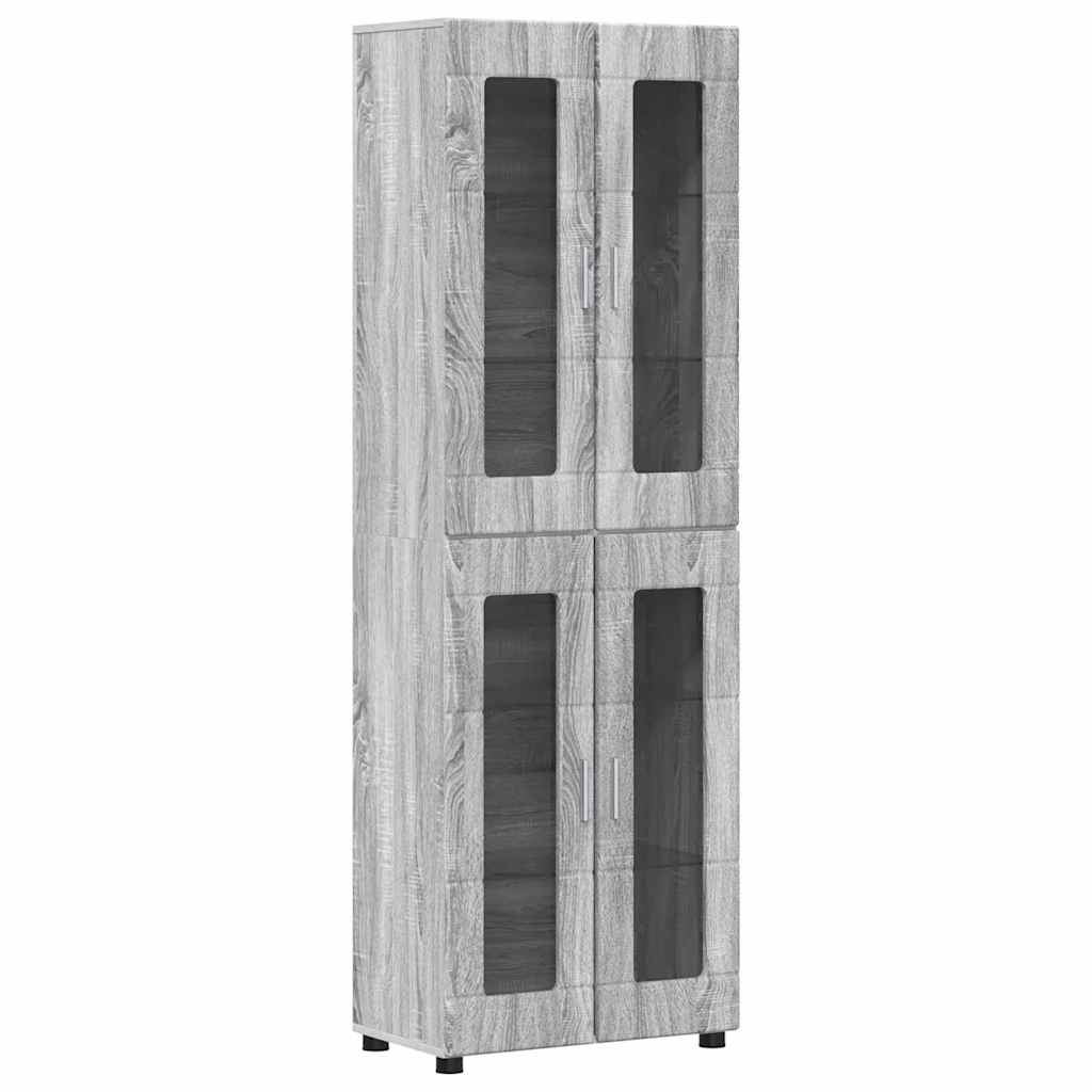 Highboard FLORIN 60 x 35 x 182 cm Grå Sonoma Konstrueret træ