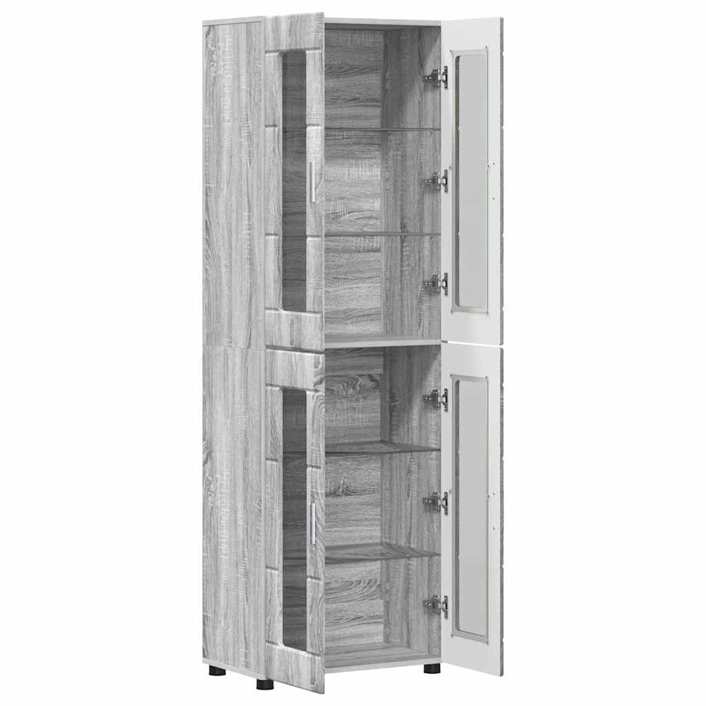 Highboard FLORIN 60 x 35 x 182 cm Grå Sonoma Konstrueret træ
