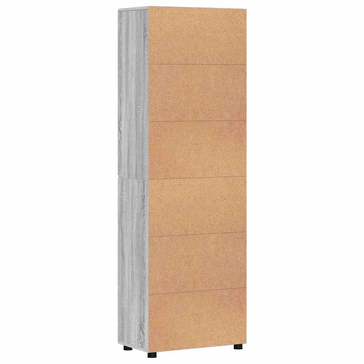 Highboard FLORIN 60 x 35 x 182 cm Grå Sonoma Konstrueret træ