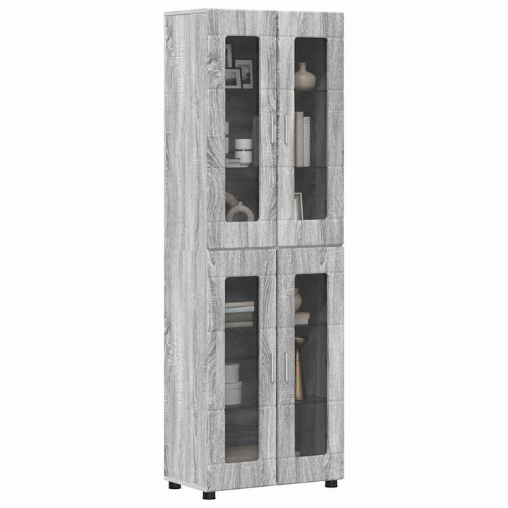 Highboard FLORIN 60 x 35 x 182 cm Grå Sonoma Konstrueret træ