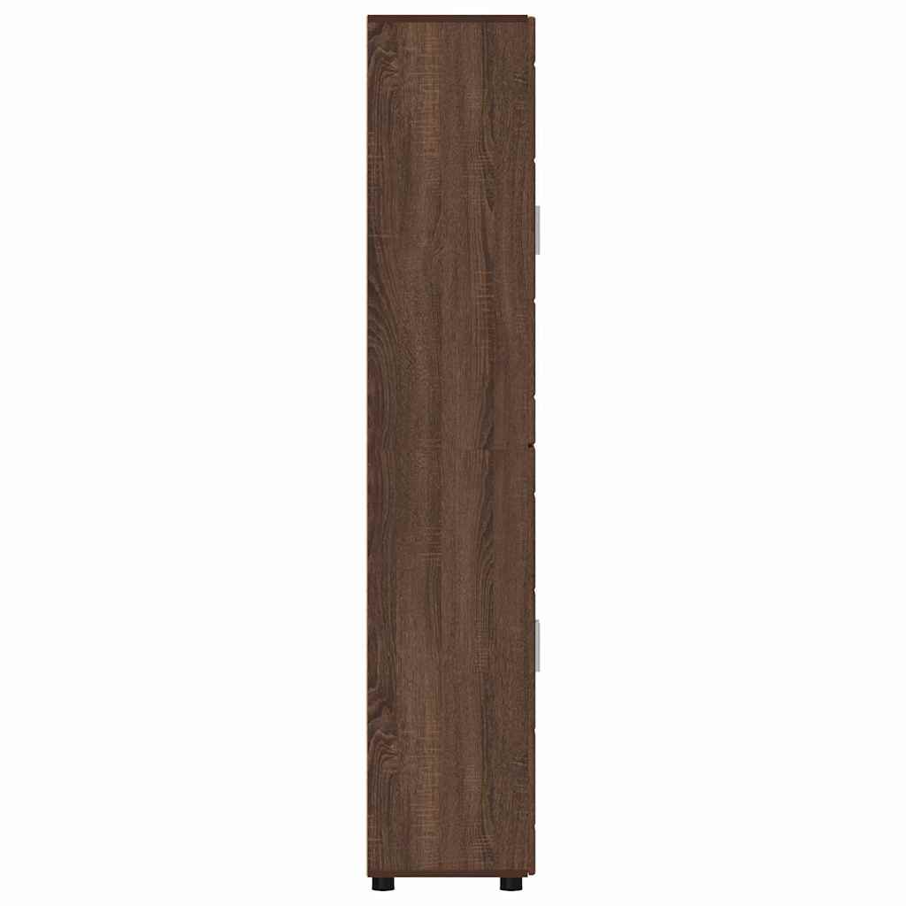 Highboard FLORIN Brun eg 60 x 35 x 182 cm Konstrueret træ