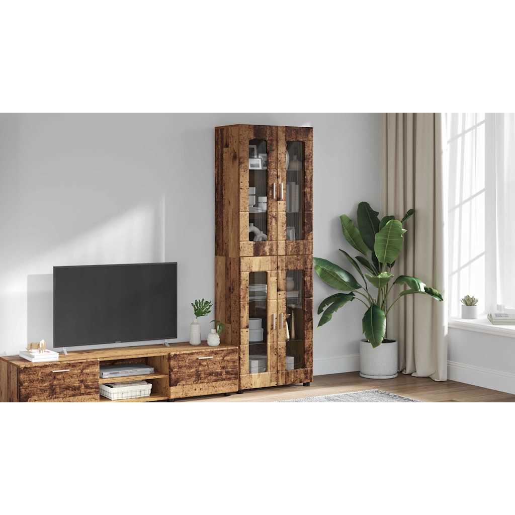 Highboard FLORIN Gammelt træ 60 x 35 x 182 cm Konstrueret træ