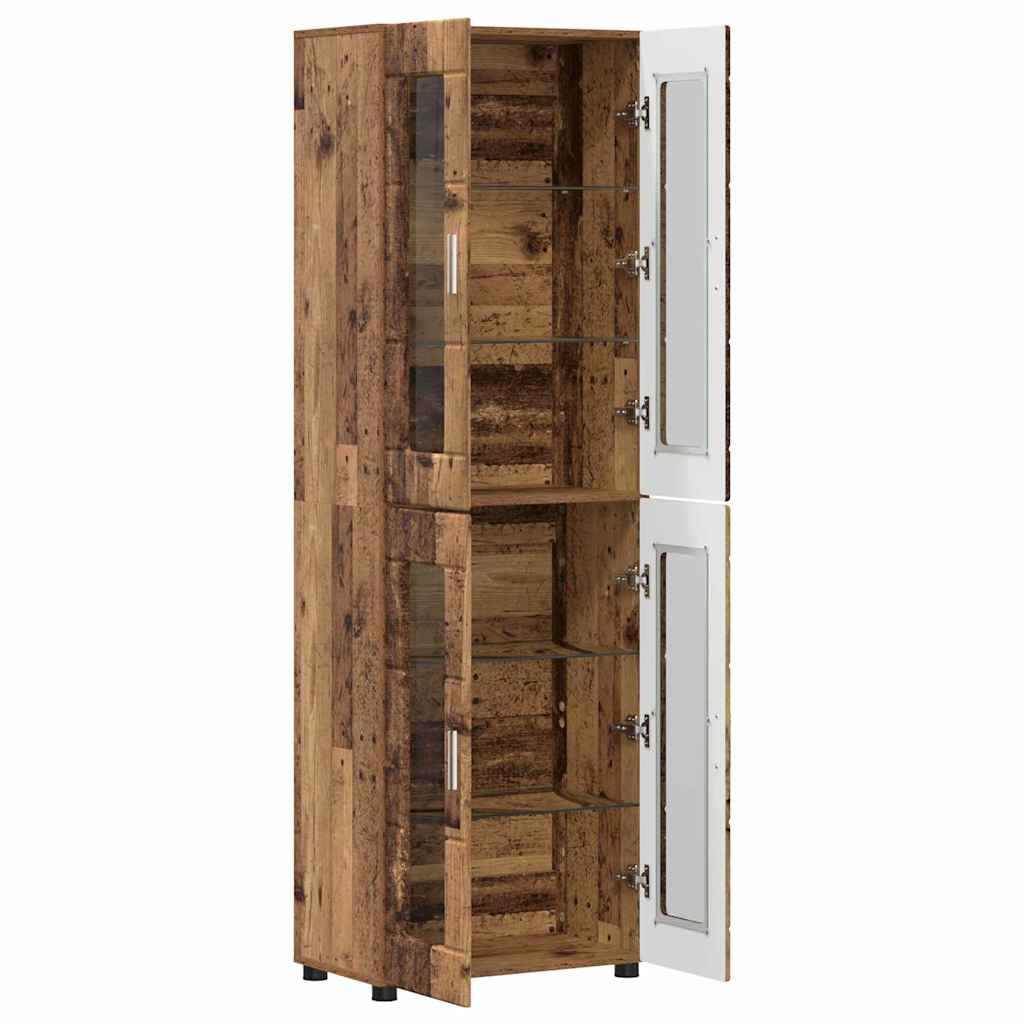 Highboard FLORIN Gammelt træ 60 x 35 x 182 cm Konstrueret træ