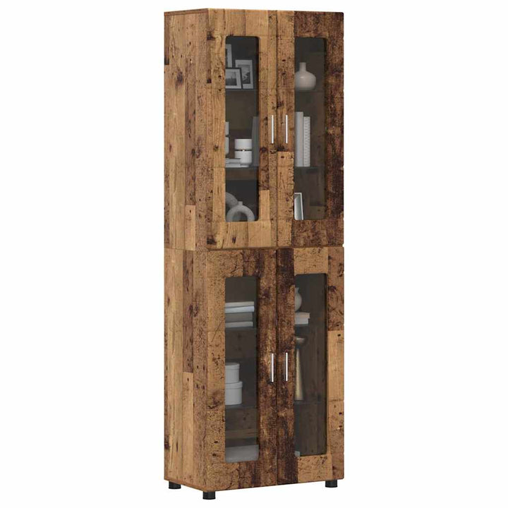 Highboard FLORIN Gammelt træ 60 x 35 x 182 cm Konstrueret træ