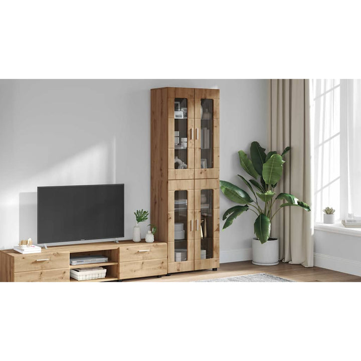 Highboard med hylde FLORIN Artisan Egetræ 60 x 35 x 182 cm