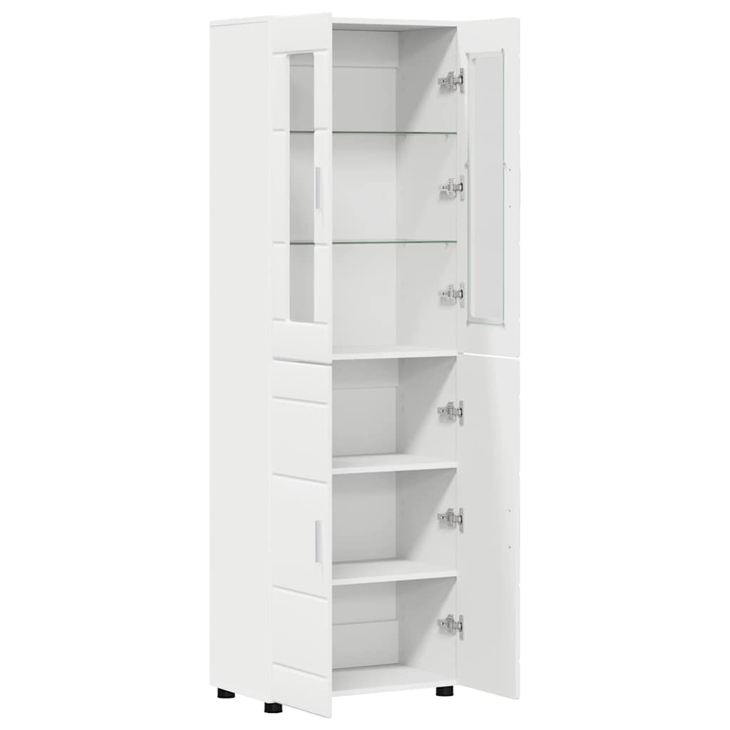 Highboard FLORIN 60 x 35 x 182 cm Hvid Konstrueret træ