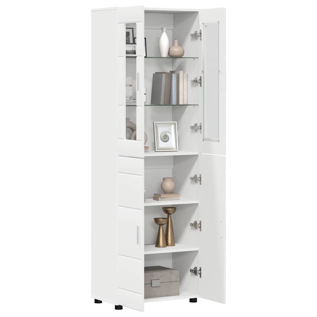 Highboard FLORIN 60 x 35 x 182 cm Hvid Konstrueret træ