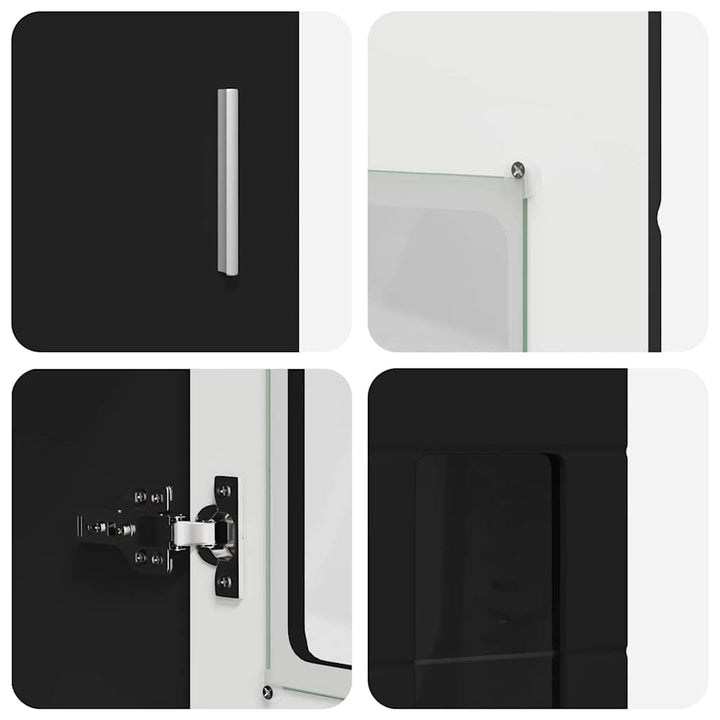 Highboard FLORIN 60 x 35 x 182 cm Sort Konstrueret træ
