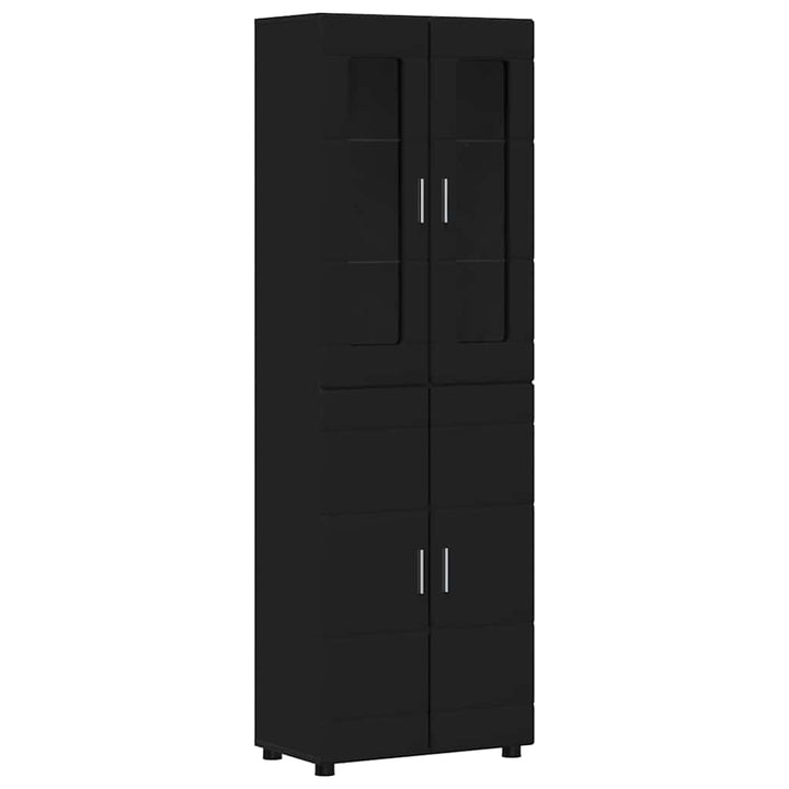Highboard FLORIN 60 x 35 x 182 cm Sort Konstrueret træ