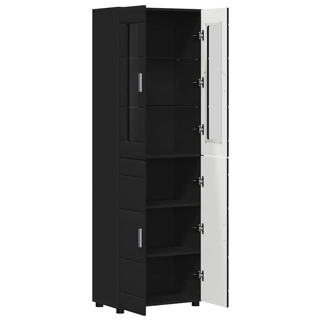 Highboard FLORIN 60 x 35 x 182 cm Sort Konstrueret træ
