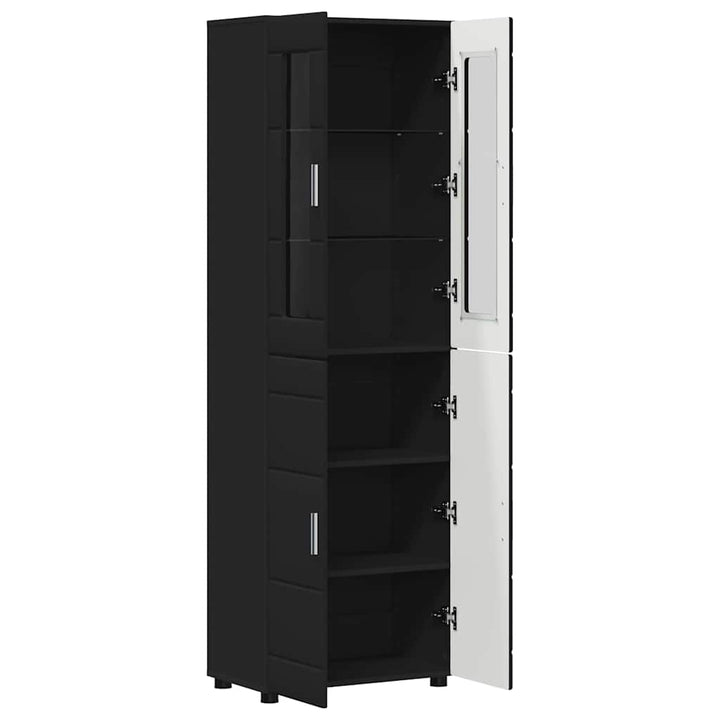 Highboard FLORIN 60 x 35 x 182 cm Sort Konstrueret træ