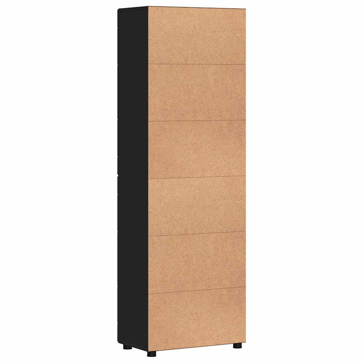 Highboard FLORIN 60 x 35 x 182 cm Sort Konstrueret træ
