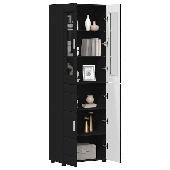 Highboard FLORIN 60 x 35 x 182 cm Sort Konstrueret træ