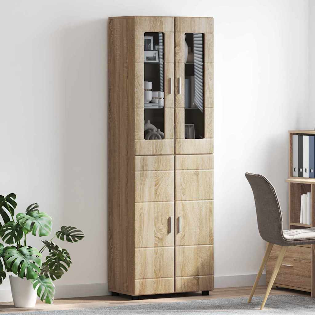 Highboard FLORIN 60 x 35 x 182 cm Sonoma eg Konstrueret træ