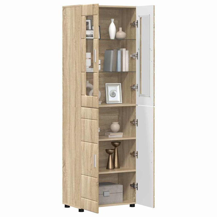 Highboard FLORIN 60 x 35 x 182 cm Sonoma eg Konstrueret træ