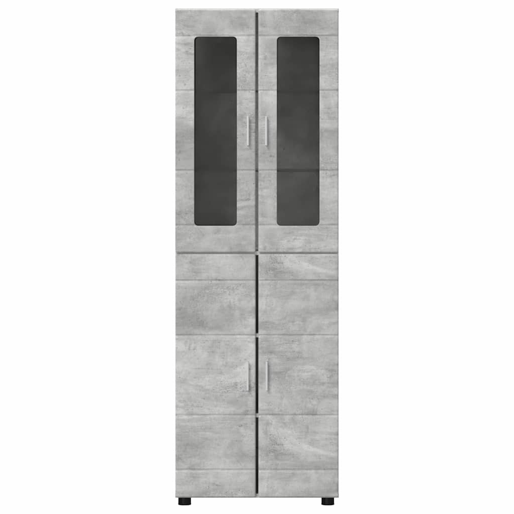 Highboard FLORIN 60 x 35 x 182 cm Beton Grå Konstrueret træ