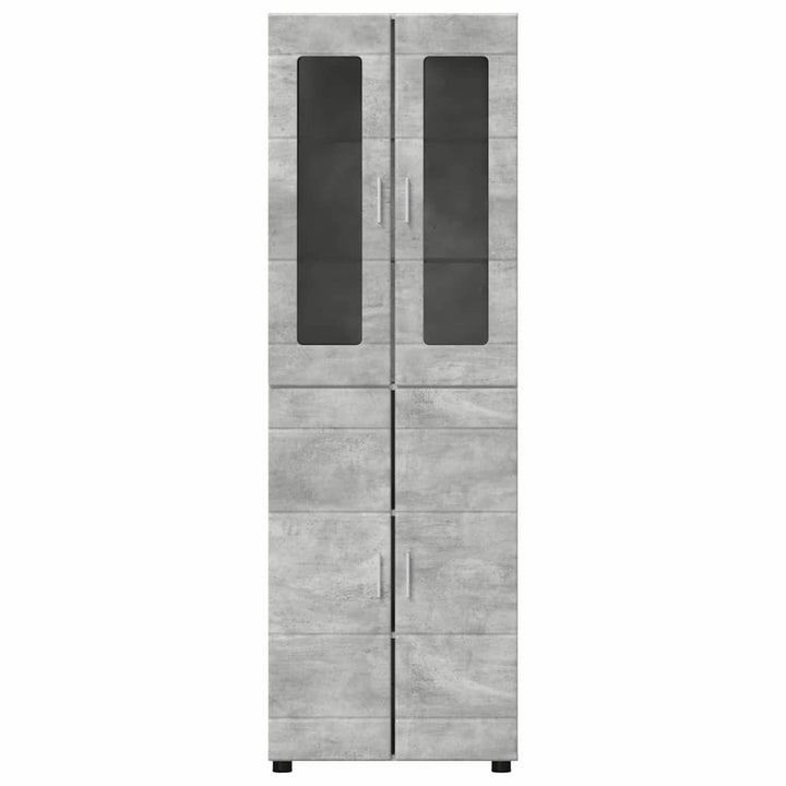 Highboard FLORIN 60 x 35 x 182 cm Beton Grå Konstrueret træ