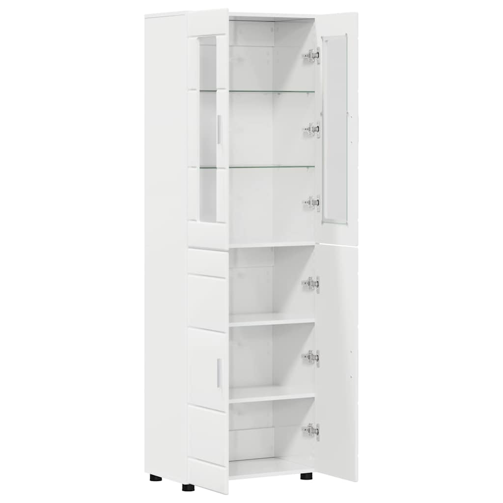 Highboard FLORIN 60 x 35 x 182 cm Høj gloss hvid
