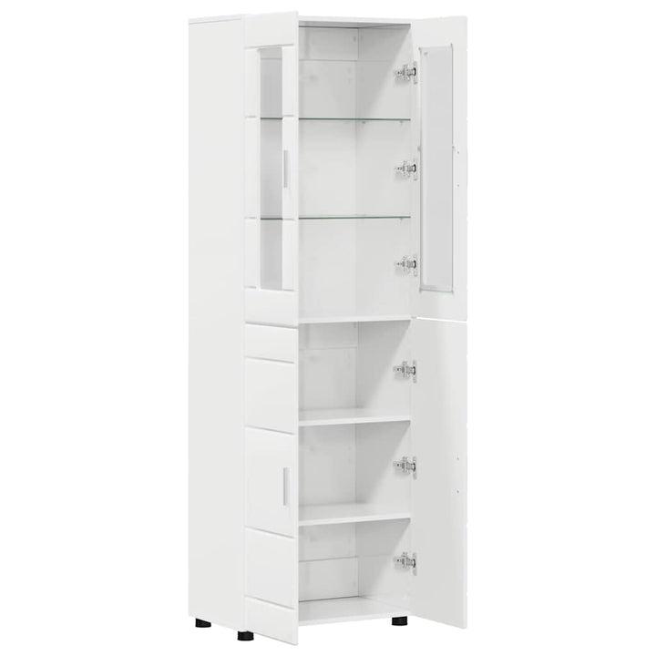 Highboard FLORIN 60 x 35 x 182 cm Høj gloss hvid
