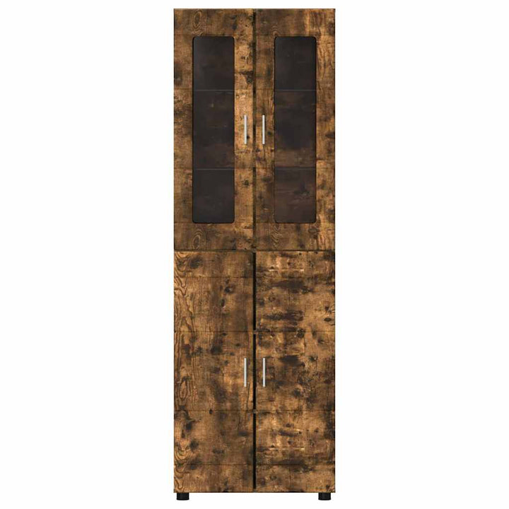 Highboard FLORIN 60 x 35 x 182 cm Røget eg Konstrueret træ
