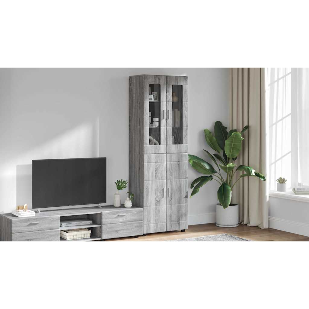 Highboard FLORIN Grå Sonoma 60 x 35 x 182 cm Konstrueret træ