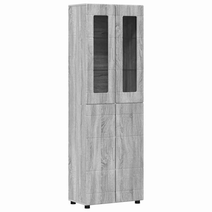 Highboard FLORIN 60 x 35 x 182 cm Grå Sonoma Konstrueret træ