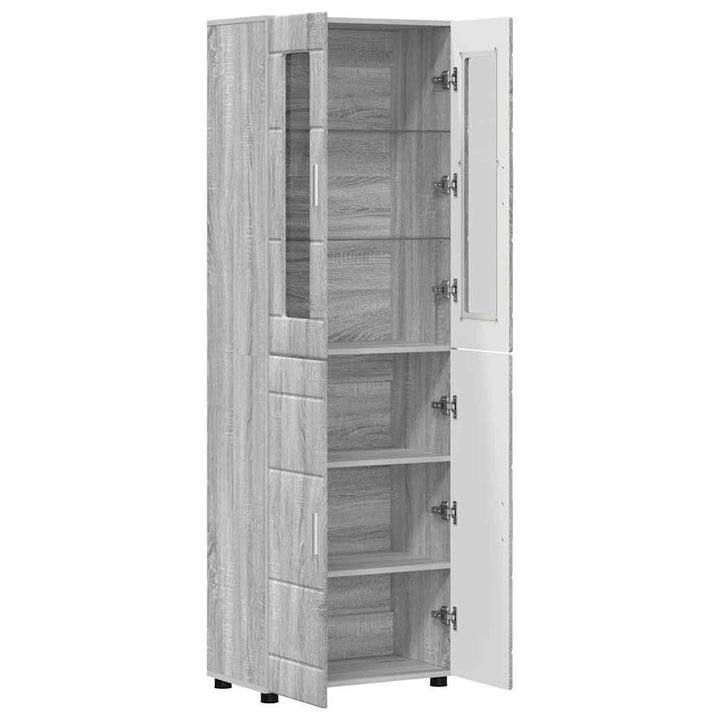 Highboard FLORIN 60 x 35 x 182 cm Grå Sonoma Konstrueret træ