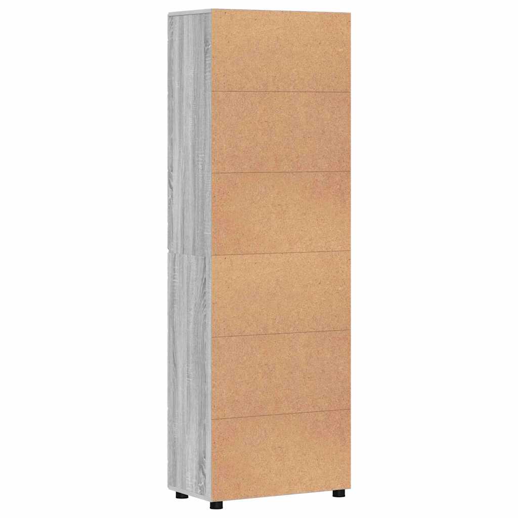 Highboard FLORIN 60 x 35 x 182 cm Grå Sonoma Konstrueret træ