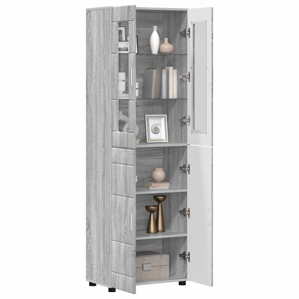 Highboard FLORIN 60 x 35 x 182 cm Grå Sonoma Konstrueret træ