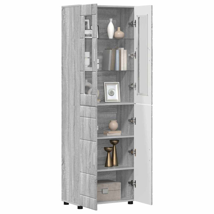 Highboard FLORIN 60 x 35 x 182 cm Grå Sonoma Konstrueret træ